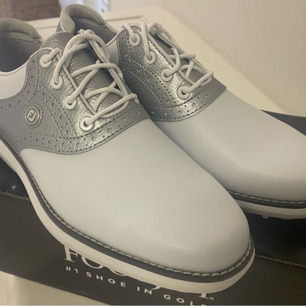 FootJoy #97897 Men's White and Gray Golf Shoes